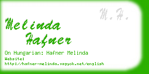melinda hafner business card